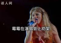 霉霉演唱會上邊唱歌邊勸架 引起網友的熱議