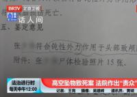 高空墜物致人死亡 39戶住戶成被告