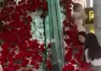 商場520花海被顧客一搶而光 現場一片混亂非常狼藉