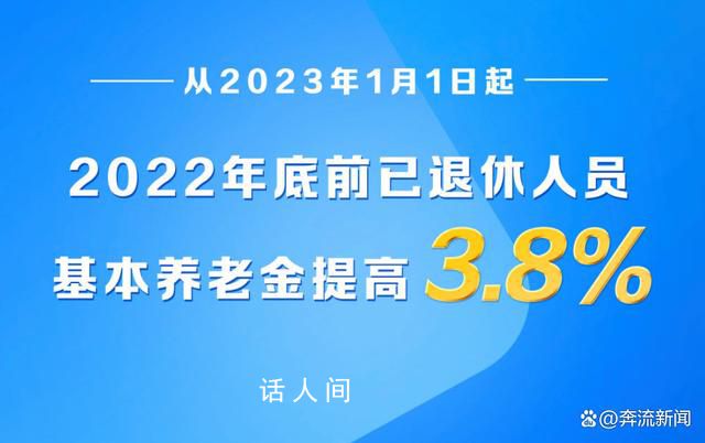 今年退休人員基本養老金上調3.8% 2023養老金上調方案