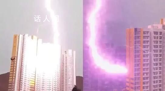 香港一住宅樓被雷擊中 閃電從天而降一秒劈中兩次住宅樓