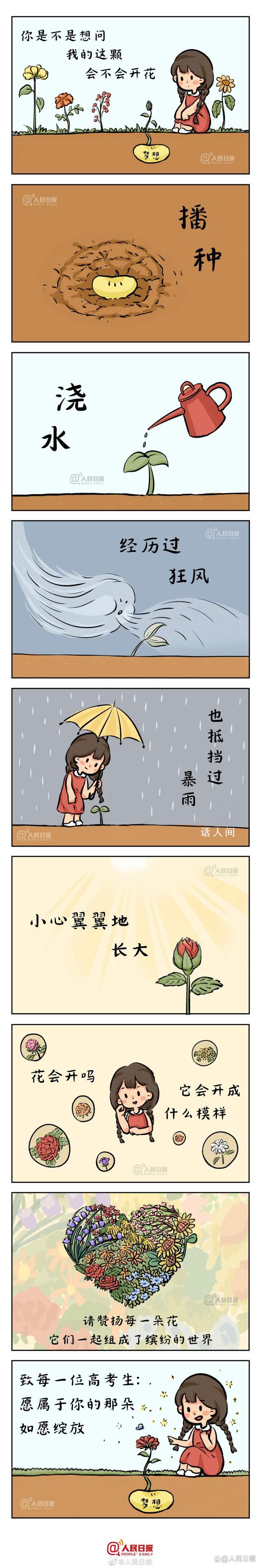 給1291萬高考生的手繪 等待和夢想見面吧