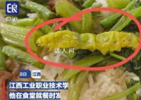 鼠頭鴨脖涉事高校學生稱吃出大青蟲 