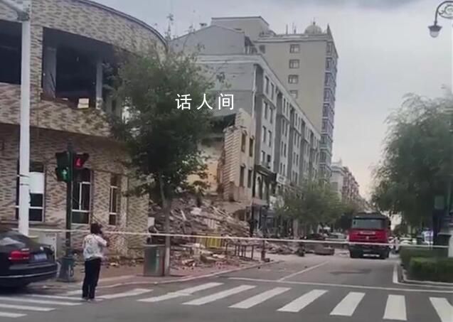 黑龍江佳木斯一賓館發生坍塌 官方：暫不清楚是否有傷亡