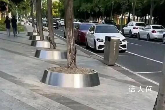 網友稱杭州不銹鋼樹盆連夜被拆除 引發了社會廣泛關注和討論