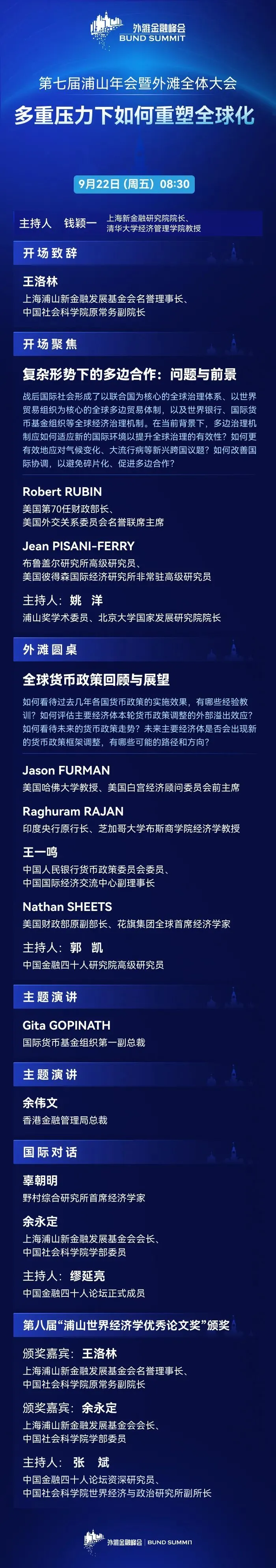 直擊外灘金融峰會暨開幕式 第五屆外灘金融峰會9月22-24日召開
