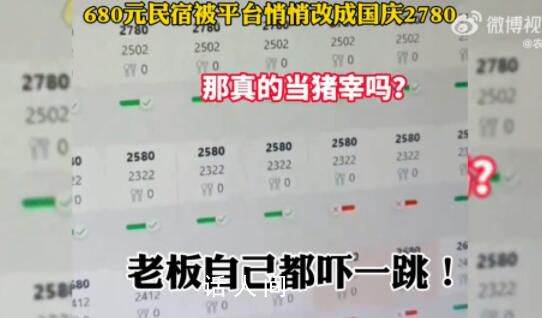 平臺回應680元民宿被調成2780元 系誤操作