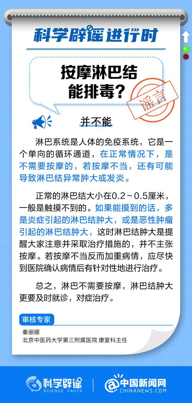按摩淋巴結(jié)能排毒?淋巴結(jié)腫大是提醒大家注意并采取治療措施的
