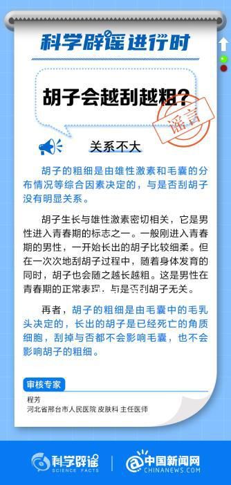 胡子會(huì)越刮越粗?關(guān)系不大