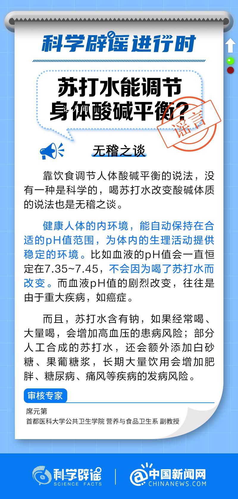 蘇打水能調(diào)節(jié)身體酸堿平衡?