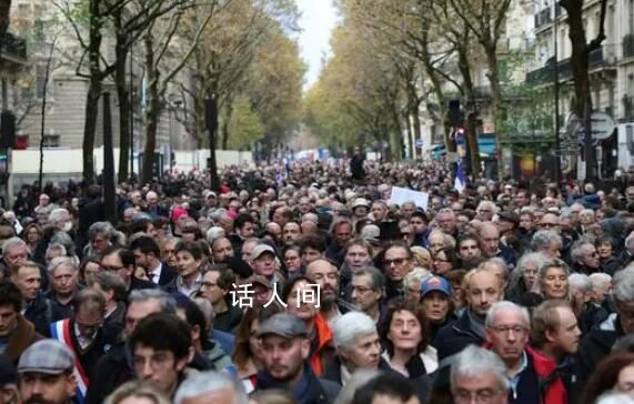 法國總理參加抗議反猶主義游行 法國總理和勒龐參加