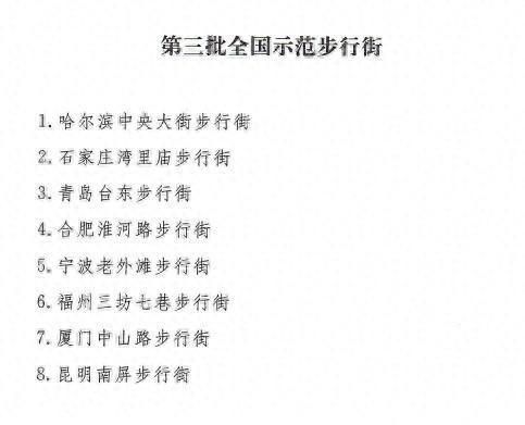 這8條街被確認為全國示范步行街 獲評第三批全國示范步行街