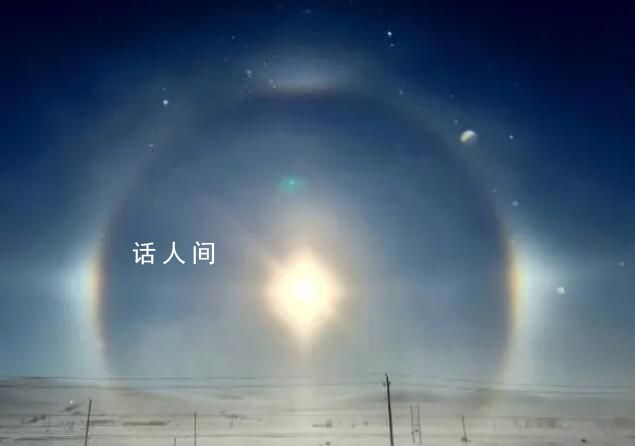 內(nèi)蒙古出現(xiàn)有彩虹光環(huán)的巨大日暈 持續(xù)了兩個(gè)多小時(shí)
