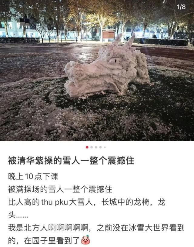 第一批堆雪人的已經卷起來了