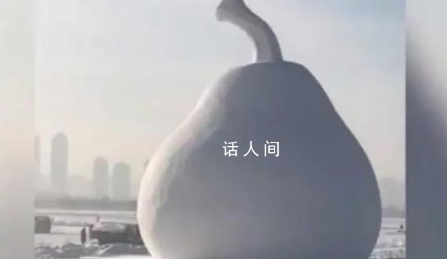 哈爾濱凍梨不光擺盤還雕出來了 這是掏心掏肺的待遇了