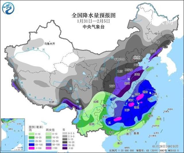 春節(jié)前大范圍持續(xù)性雨雪冰凍來(lái)襲 未來(lái)10天雨雪頻繁