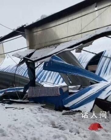 湖北一菜市場頂棚被雪壓塌 事故導致一人不幸遇難一人受傷