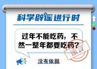 過年不能吃藥?謠言