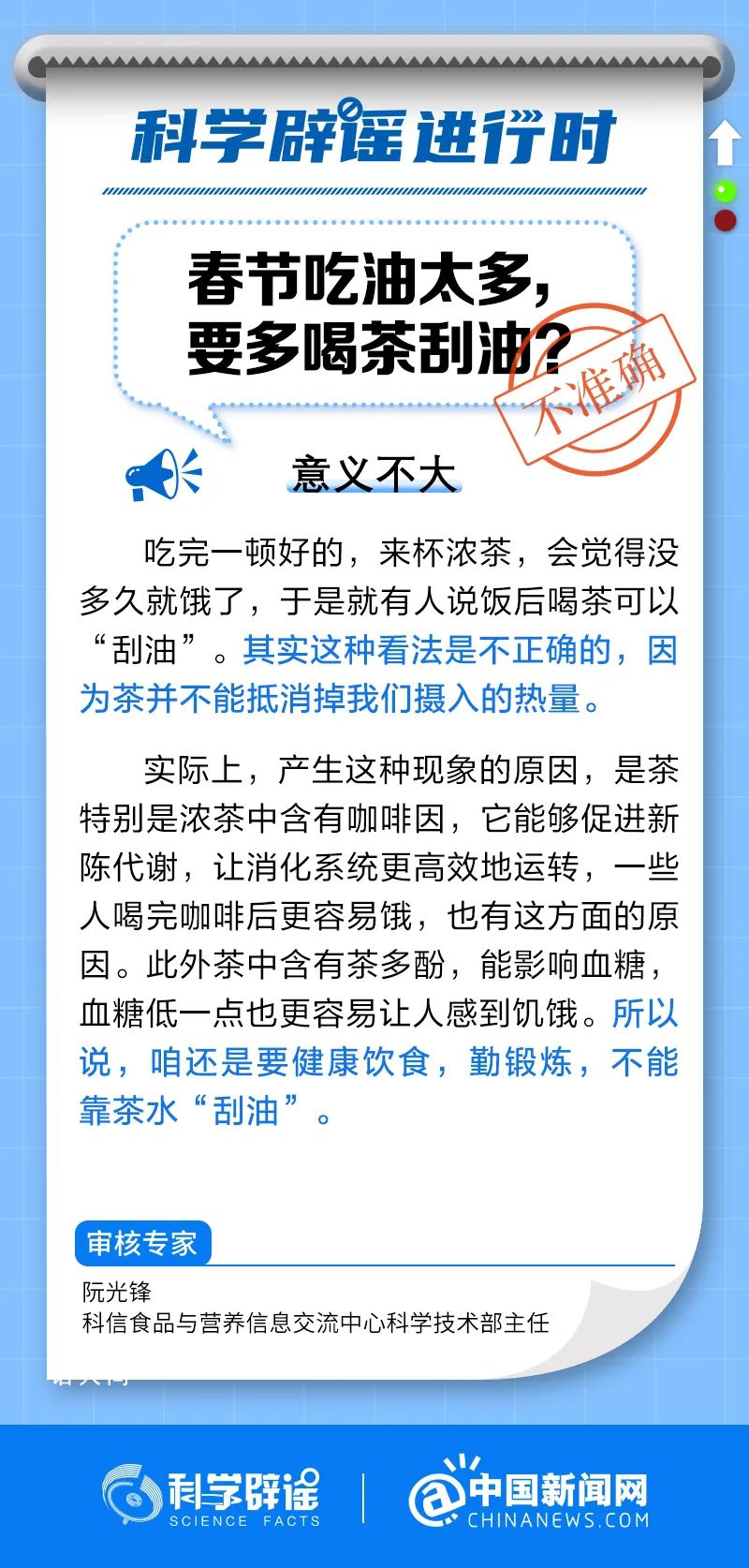 春節吃太多要多喝茶刮油?喝茶很難影響人體對脂肪的消化吸收和利用