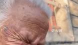 當97歲奶奶沒戴假牙吃草莓 因為太酸五官都擠成一團