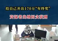 出納給自己開出170萬年終獎 因涉嫌職務(wù)侵占罪被刑拘