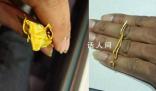 男子2萬買金鐲發現內藏2根金絲 消費者謹防購物陷阱