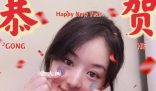 趙麗穎敲木魚拜年太好笑 祝大家新春快樂